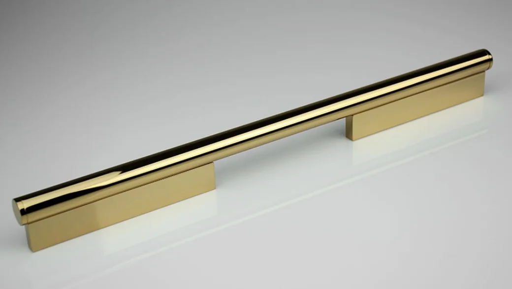 Puxador alça dourado para móveis planejados