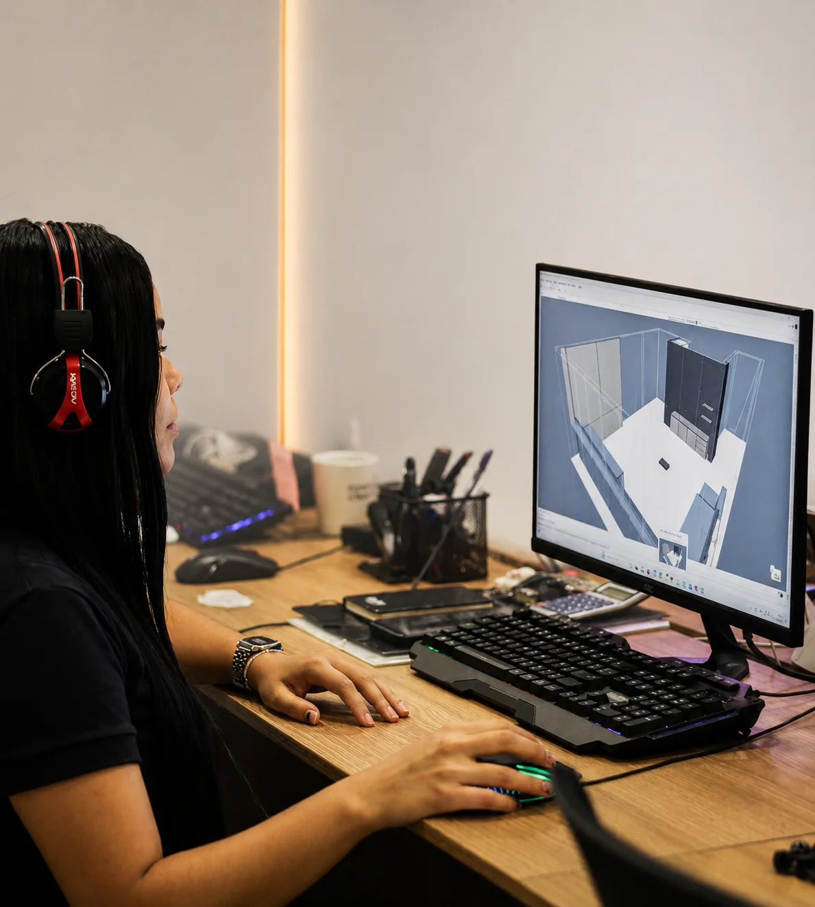 Conferência técnica de projeto em 3D