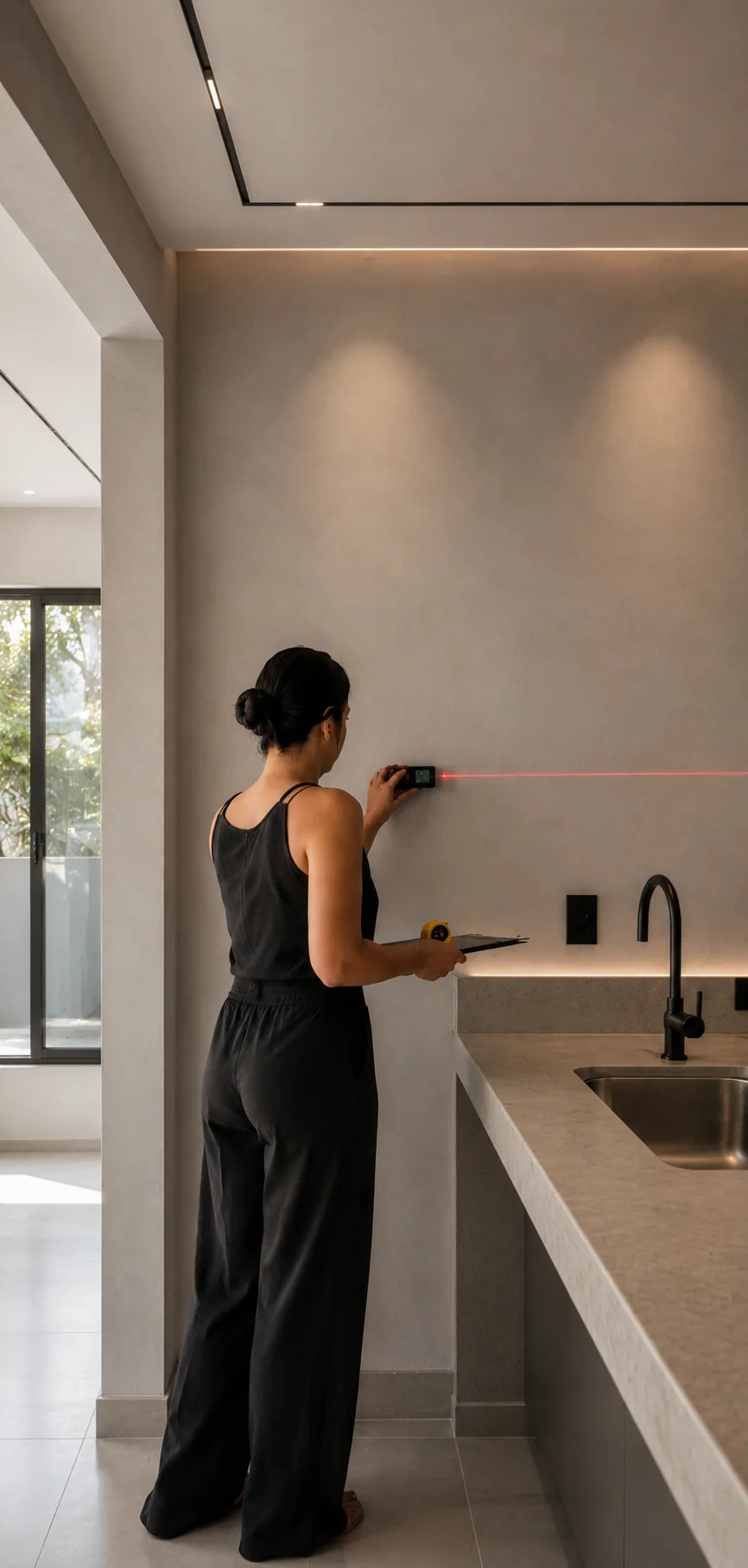 Visita técnica com medição a laser